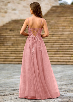 Milliener Rose Poudré Robe de bal en tulle à fleurs image2