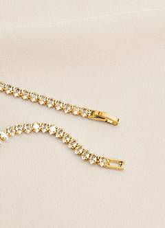 front Crystal Tennis Bracelet