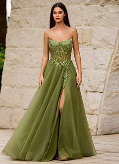 Brilliance Green Glitter Prom Dress image4