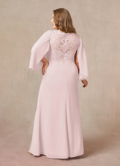 Azazie Perry Mother of the Bride Dresses Mermaid V-Neck Lace Chiffon Floor-Length Dress image8