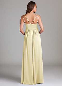 Azazie Emree Maternity Bridesmaid Dresses A-Line Stretch Satin Floor-Length Dress with Pockets image2