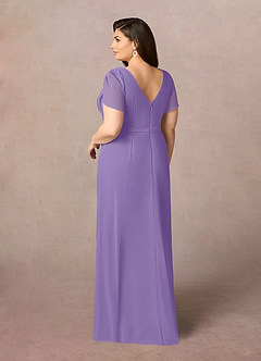 Azazie Marianne Mother of the Bride Dresses Tahiti Sheath V-Neck Pleated Chiffon Dress image9