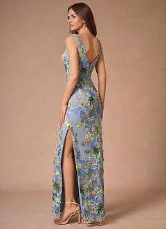 Lilwen Sky Blue Multi Maxi Dress image2