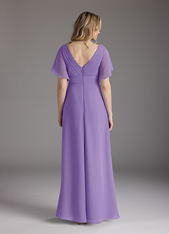 Azazie Alessa Abiti per la Madre della Sposa Abito A-Line in Chiffon con Scollo a V a Pieghe Tahiti image6