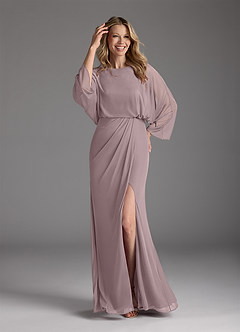 Azazie Ysabella Abiti per la Madre della Sposa Abito Sirena in Maglia Plissettato Dusk image2