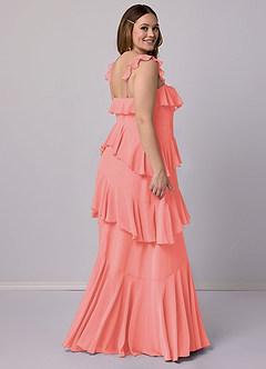 Barbie ♥ Azazie Bridesmaid Dresses Coral A-Line Sweetheart Neckline Chiffon Dress image10