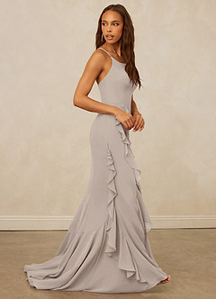 Christian Siriano Bridal for Azazie 1006 Bridesmaid Dresses Frost Mermaid Ruched Chiffon Dress image5