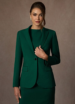front Kennedy Smeraldo Blazer elasticizzato strutturato