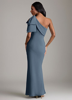Azazie Yuanna Bridesmaid Dresses Neptune Mermaid One Shoulder Chiffon Dress image6