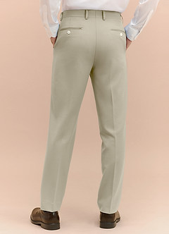 front James Tan Structured Stretch Dress Pants