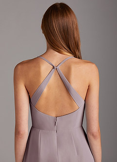 Azazie Manila Final Sale Dusk Sheath V-Neck Chiffon Dress image5