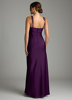 Azazie Ellia Robes de demoiselle d'honneur Robe Fourreau en Satin extensible Arc Grain De Raisin image5