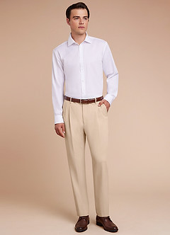 front Owen Tan Lightweight Tailored Dress Pants