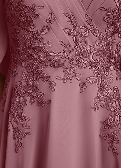 Azazie Tilda Mother of the Bride Dresses Vintage Mauve A-Line Lace Chiffon Dress image6