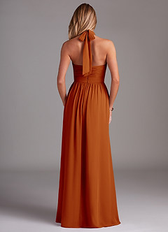 Azazie Avary Bridesmaid Dresses Paprika A-Line Pleated Chiffon Dress image8