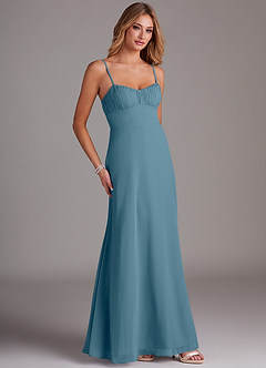 Azazie Breonna Final Sale Bermuda A-Line Sweetheart Neckline Chiffon Dress image4