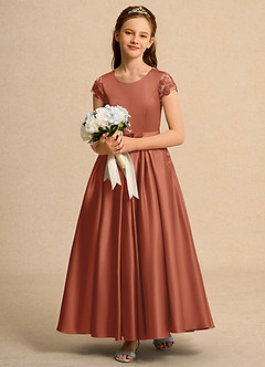 Azazie Bunny Junior Formal Flower Girl Klänningar Klä Balklänning i Spets image3