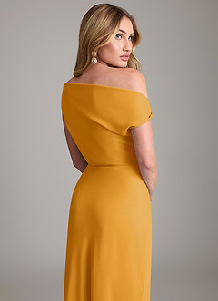 Azazie Emerson Brudtärnklänningar Klä av Tubklänning i Chiffong Av axeln Knäck image3