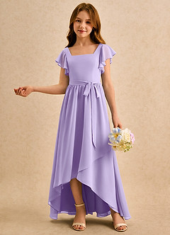 Azazie Milly Girls Formal Flower Girl Klänningar Klä A-Line i Chiffong Plisserad image4