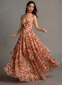 Maxi jurk Harmony Abstracte Bloemen image3