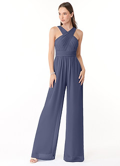 Azazie Berdie Jurken voor bruidsmeisjes Jumpsuit van Chiffon Houder Stormachtig image1
