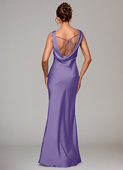 Azazie Rylina Bridesmaid Dresses Tahiti Mermaid Stretch Satin Dress image5