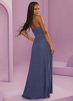 Barbie ♥ Azazie 신부 들러리 드레스 크리스탈 리본 V넥 A라인 드레스 image6