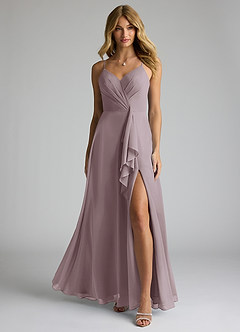 Azazie Akita Bridesmaid Dresses Dusk A-Line Chiffon Dress image3