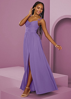Barbie ♥ Azazie Bridesmaid Dresses Tahiti A-Line Pleated Chiffon Dress image5