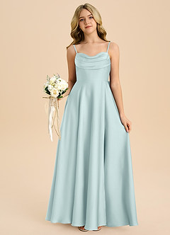 Azazie Bear Junior Mist A-Line Sweetheart Neckline Stretch Satin Dress image7