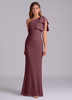 Azazie Yuanna Bridesmaid Dresses Sangria Mermaid One Shoulder Chiffon Dress image5
