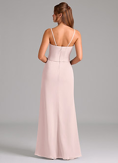 Azazie Jenine Bridesmaid Dresses Blushing Pink Mermaid Strapless Chiffon Dress image7