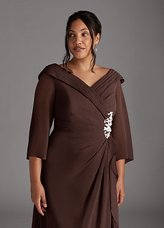 Azazie Jaycee Abiti per la Madre della Sposa Abito A-Line in Chiffon Ganache image11