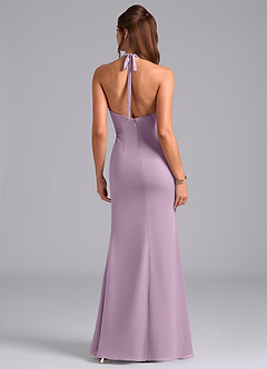 Azazie Valerie Vestidos de damas de honor Vestido de Glicinia de Gasa de Corte Sirena con Plisado image6