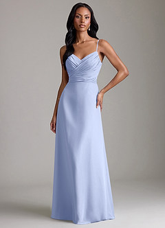 Azazie Kali Brudtärnklänningar Klä av A-Linje i Chiffong Plisserad Is image1