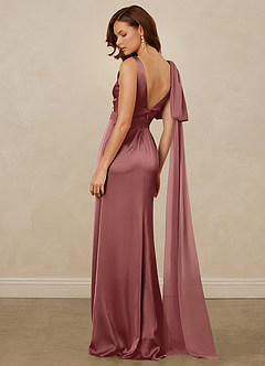 Christian Siriano Bridal for Azazie 1011 Robes de demoiselle d'honneur Robe Sirène en Satin extensible Arc Améthyste image9