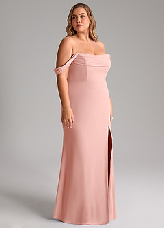 Azazie Saige Bridesmaid Dresses Rosette A-Line Off the Shoulder Chiffon Convertible Dress image12