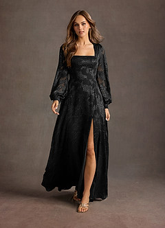 Vestido Negro Largo Cerise image2