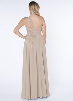 Azazie Molly Bridesmaid Dresses A-Line One Shoulder Chiffon Floor-Length Dress image2