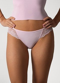 front Low Rise Lace Panel Briefs （One piece）