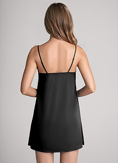 front Abito sottoveste classico in raso con colori coordinati