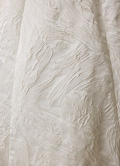 Azazie Selma Wedding Dresses Antique White A-Line Sweetheart Neckline Jacquard Dress image6