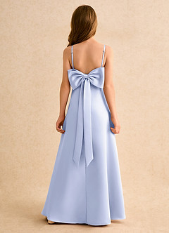 Azazie Joella Girls Formal Abiti da Ragazza di Fiori Abito A-Line in Raso Opaco Plissettato Lavanda image1