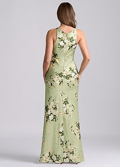 Azazie Allettie Brudtärnklänningar Klä av Sjöjungfru i Stretch Satin Blommiga Rankor image2