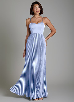 Azazie Micah Bridesmaid Dresses Ice A-Line Corset Stretch Satin Convertible Dress image7