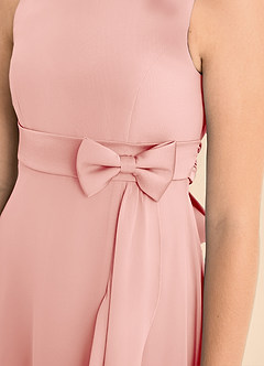 Azazie Lilenne Junior Rosette A-Line Bow Chiffon Dress image6
