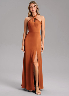 Azazie Tracie Brautjungfernkleider A-Linie Seitliche Cut-Outs Stretch-Satin Kleid Kanel image5