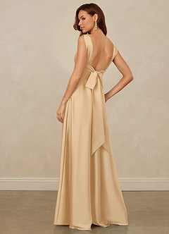 Christian Siriano Bridal for Azazie 1001 Bridesmaid Dresses Gold A-Line Sweetheart Neckline Stretch Satin Dress image2