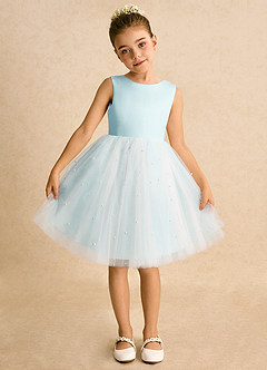 Azazie Esme Flower Girl Klänningar Klä Balklänning i Tyll Rosett image6