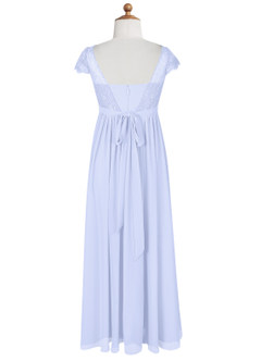 Azazie Silvermist Junior A-Linie Plissee Chiffon Kleid Lavendel image9